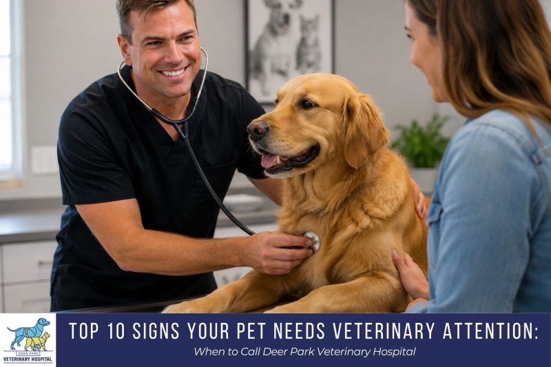 Top 10 Signs Your Pet Needs Veterinary Attention: When to Call Deer Park Veterinary Hospital